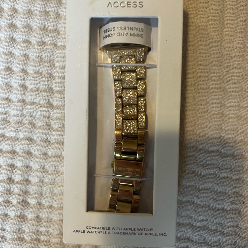 Michael Kors Gold Watch Band with Sparkling Accents